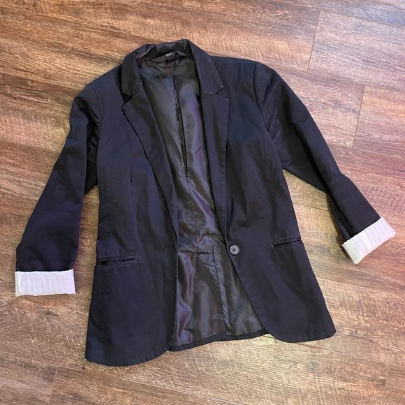 Mossimo XS Preppy Black Blazer Jacket - Picture 2 of 4